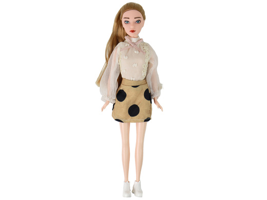 Children's Doll Emily with Guitar Glasses Long Blonde Hair Kitten