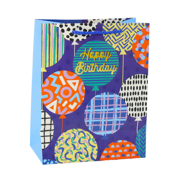 Paper Gift Bag Birthday Patterns 23 x 18 x 10.5 cm
