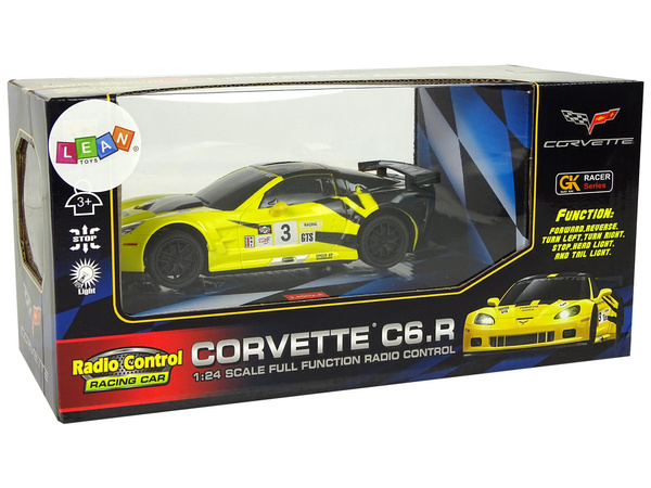 Sportwagen R/C 1:24 Corvette C6.R Gelb 2.4 G Lights