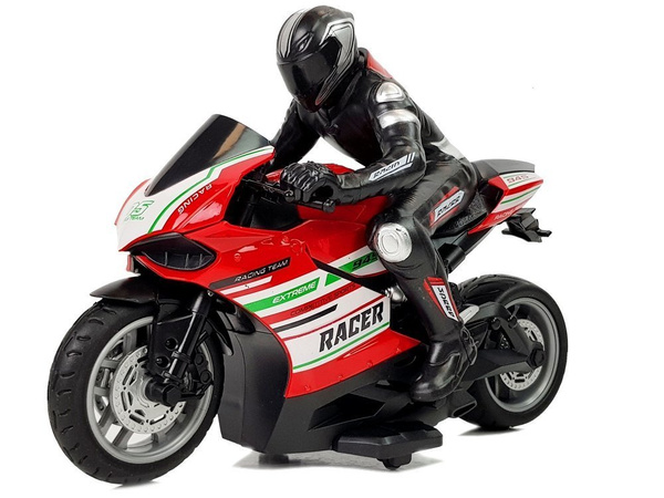 Sportmotorrad 2.4G Ferngesteuerter Racer Reichweite 35m Rot