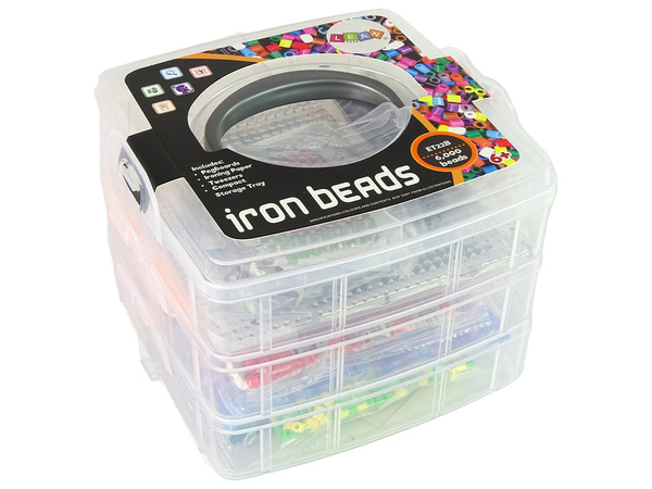 DIY 6,000 Piece Coloured Ironing Beads Set