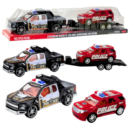 Off-Road Police Car Set with Tow Truck and Patrol Car