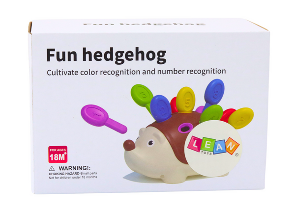 Sensorischer Igel für Babys, bunte Zahlenstäbchen