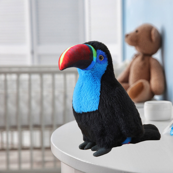 Plüsch Tukan Vogel Maskottchen Kuscheltier Blau 20cm