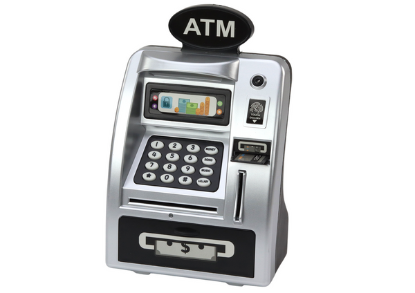 Geldautomaten-Sparschwein für Kinder, die lernen, Silber und Schwarz zu sparen