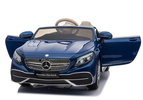 Kinderfahrzeug Mercedes Maybach Blau lackiert EVA-Reifen Ledersitz Auto