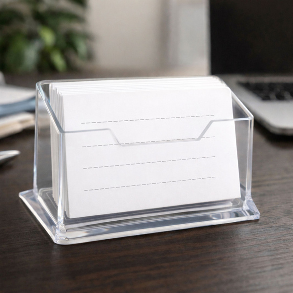 Transparent Plastic Business Card Holder 11cm