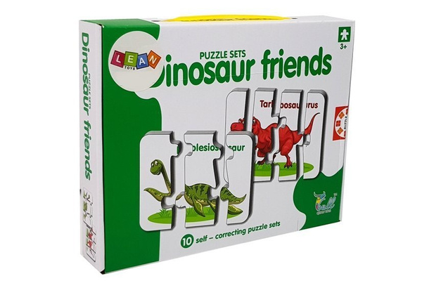Educational Puzzle English Dinosaurs 10 Connections