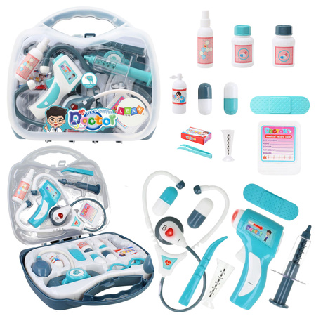 Little Doctor Medical Kit In Suitcase Lights Sounds Blue
