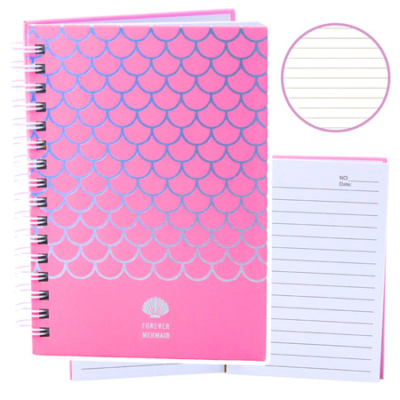 Holographic Scales Lined Notebook Pink A6 80 Sheets