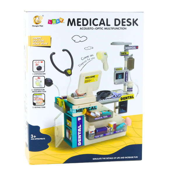 Dentist Pharmacist Set Lights Sounds Accessories 51 pcs.