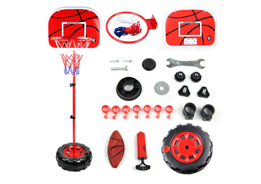 Basketballkorb, verstellbare Ballpumpe, 1,7 m