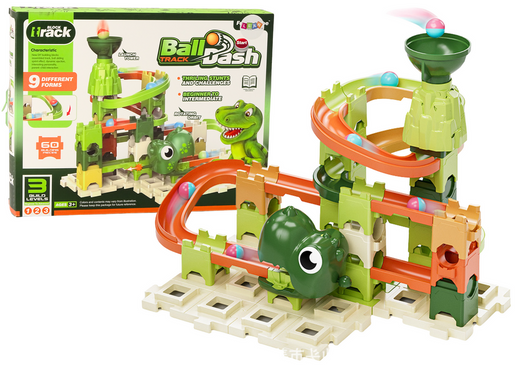 Bauklötze Kugelbahn Dinosaurier 9 Ebenen 60 El