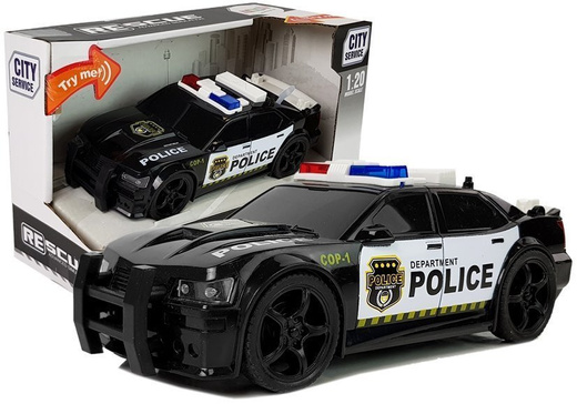 Police Car 1:20 drivetrain friction drive sound Light effects Black