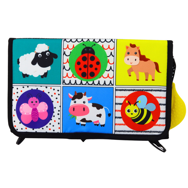 Contrast Sensory Educational Mat with Mirror for Babies