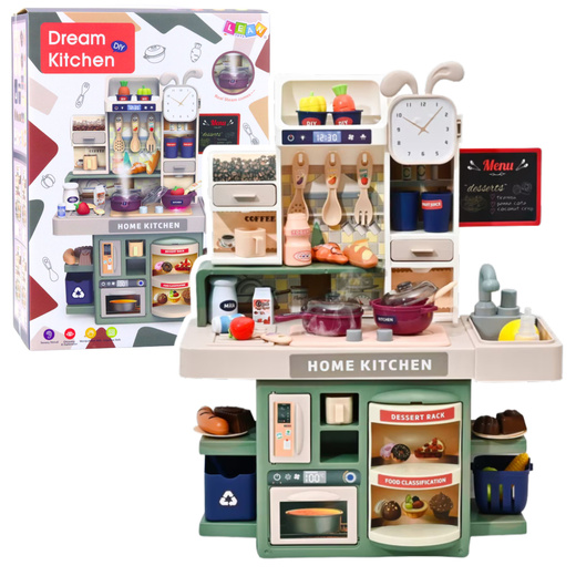 Kuchnia Dziecięca Dla Dzieci Para Wodna Światła Dźwięki Akcesoria 33 el. 