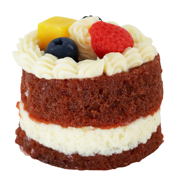 Squishy Fruit Cake Decorative Flexible Decoration 6 x 7 cm