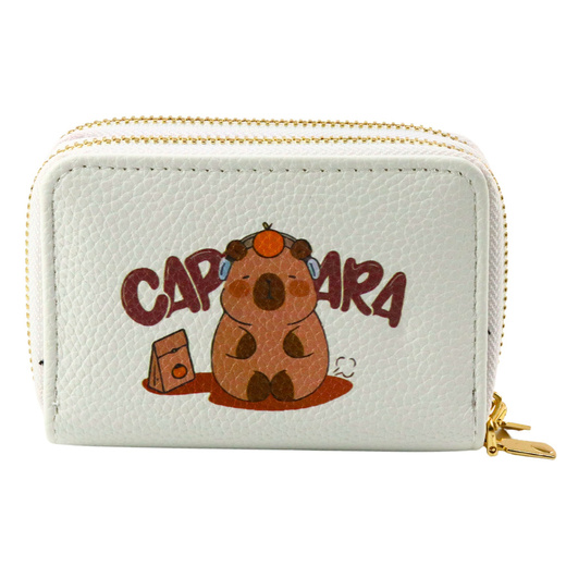Two-compartment wallet with card compartments Kapybara White 12.5 x 8.5cm