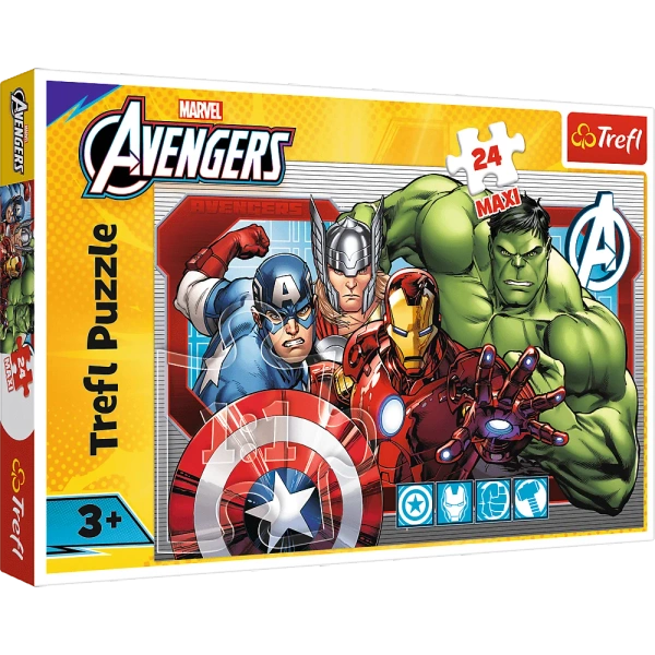 Puzzle 24 Maxi – Immer gerecht – Disney Marvel The Avengers Trefl 14378