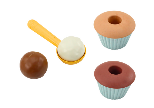 Sand Set Ice Cream Wafers Cupcakes Spoon 16 El