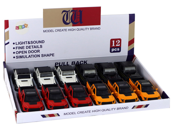 Car Vehicle with Trailer 1:36 Sounds of Light 4 Colors