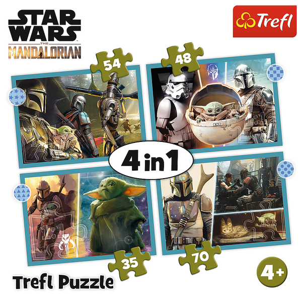 Puzzle - "4in1" - Mandalorian Trefl 34397