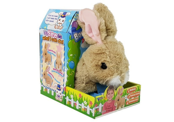 Interactive Cream Rabbit Battery Operated Moves Sound