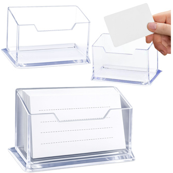 Transparent Plastic Business Card Holder 11cm