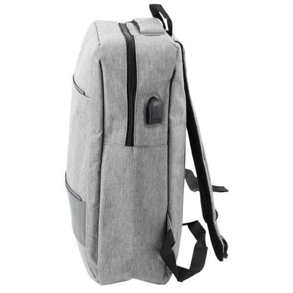 City Business Backpack USB Middle Compartment Gray 14L 40cm