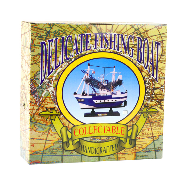 Collectible Decorative Model Fishing Boat Flying Lady 24x23cm