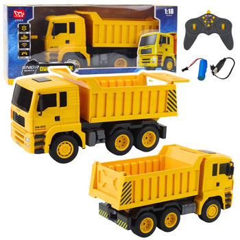 RC Construction Truck Dumper Remote Controlled LED Lights 1:18