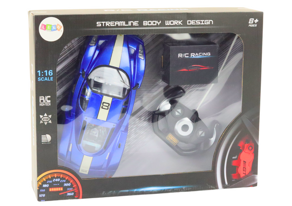 Remote Control Sports Car 1:16 R/C Blue