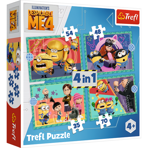 Puzzle - 4 in 1 - Crazy Minions Trefl 34648