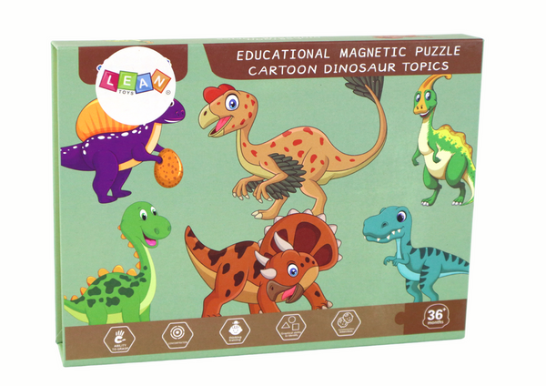Pädagogisches Magnetpuzzle-Set mit Dinosaurier-Thema
