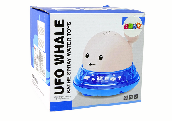 Whale Squirting Water With Stand White Bath Toy