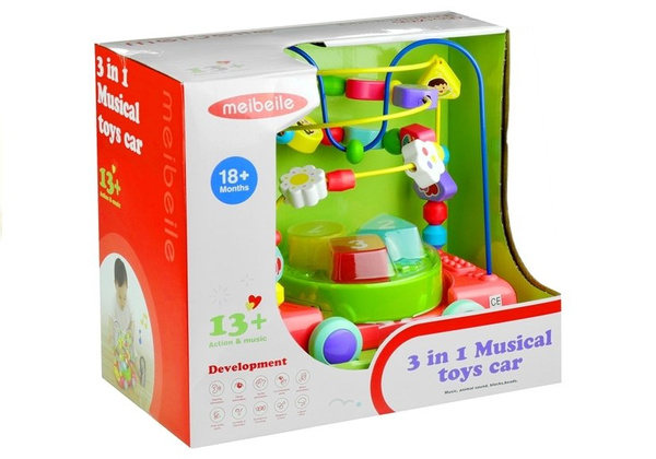 Motorikschleife 3in1 Auto Motorikspiel Spielzeug für Babys