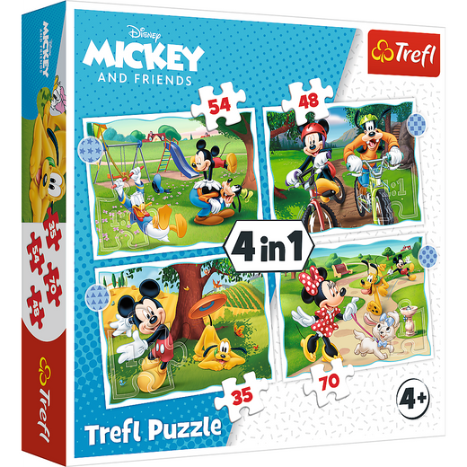 Puzzle - "4in1" - Mickeys cooler Tag Trefl 34604