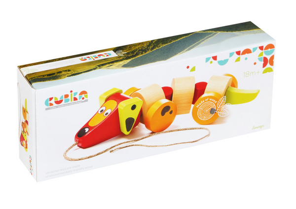 Wooden Dachshund Dog on a string Pull Toy 13623