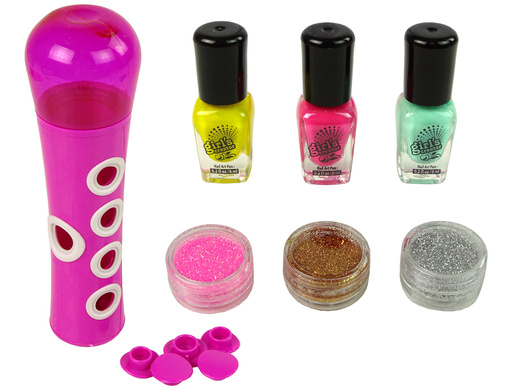 Nagellackier-Set Nagel-Glitter-Spender Nagellack-Sticker