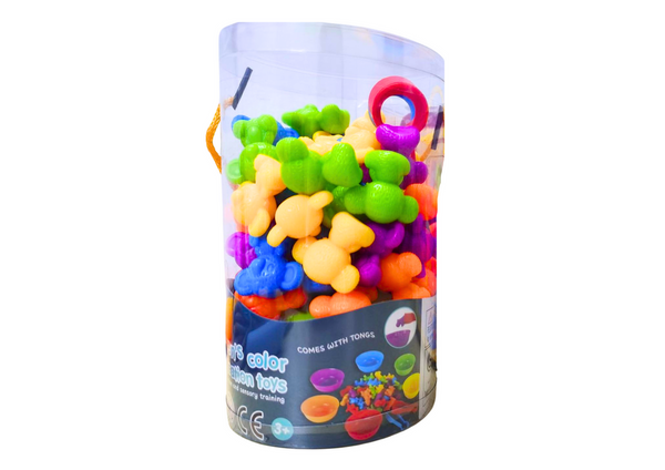 Animals Teddy Bear Frog Color Sorting Toy 36 Pieces