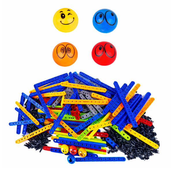 Educational Construction Blocks Slide Track For Balls Colorful 550 pcs.