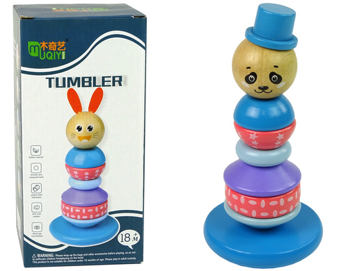 Pädagogischer Pyramid Panda Balancierturm aus Holz