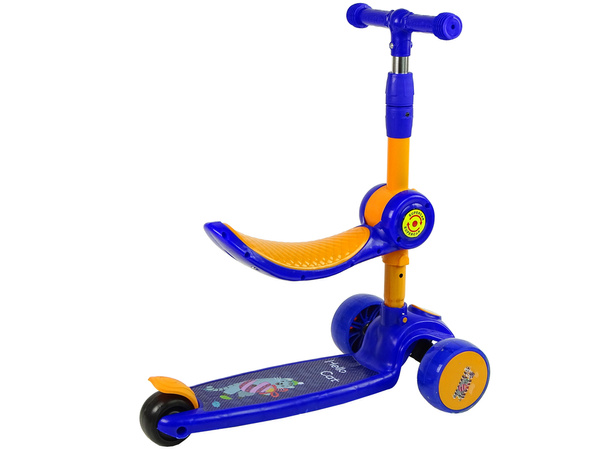 Dreirädriger Balance-Scooter Saddle Blue Music Diodes Cat