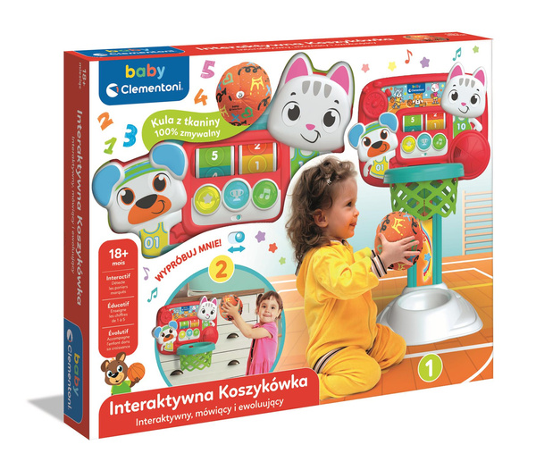 Interactive Basketball Set Kitten & Bear Polish Version Clementoni 50384 