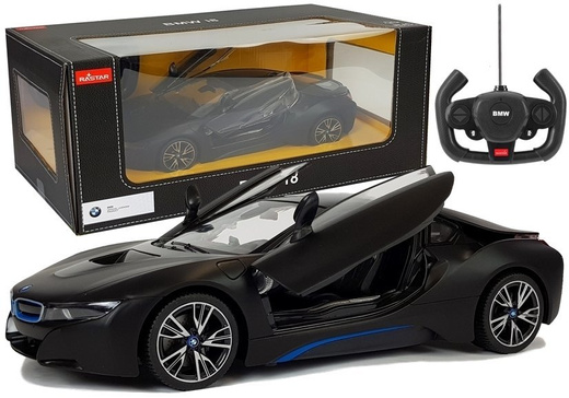 Car R/C BMW i8 Rastar 1:14 Black Automatic Doors