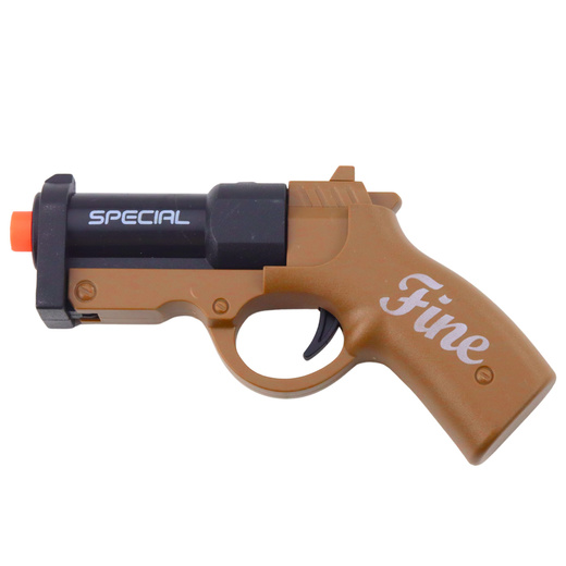 Mini Pistol Weapon for Bullets and Shells Black and Brown 13.5 cm