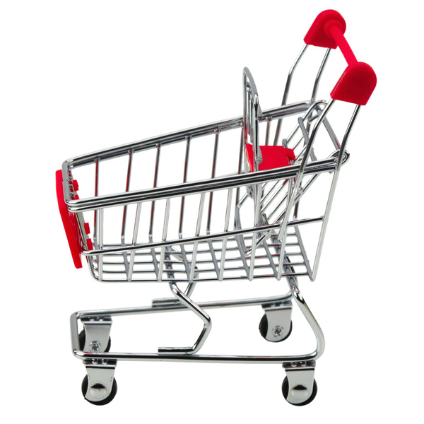 Mini Metal Shopping Cart Role Play Doll Decoration