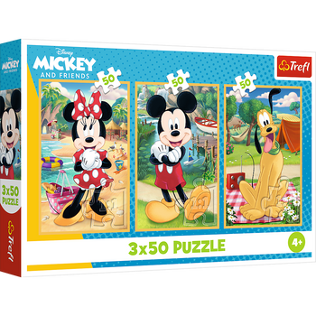 Puzzle - 3x50 - Mice on vacation Disney Trefl 34881