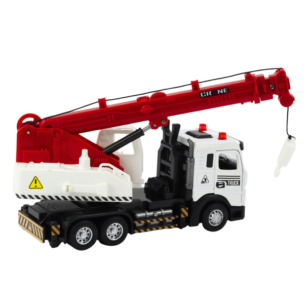 LKW mit Kran, Metallkabine, verstellbarem Ausleger, Licht- und Soundanlage