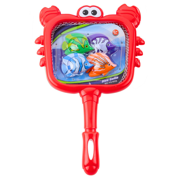 Angelset Krabbensieb Bunte Fische 4-teilig.